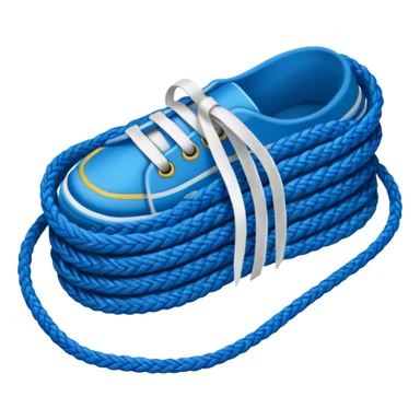 make an emoji of blue shoe laces - it should not include shoes sticker