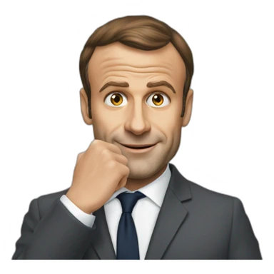 Emanuel Macron qui embrasse zemour sticker