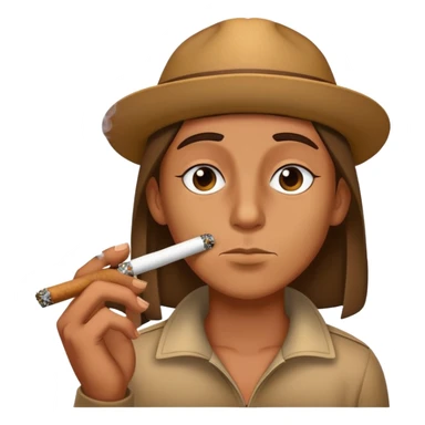 Smoking a blunt sticker