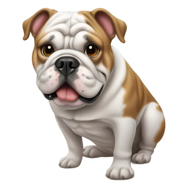 English bulldog at beach sticker