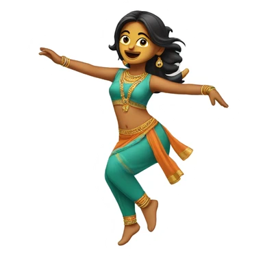 dancing girl indian sticker
