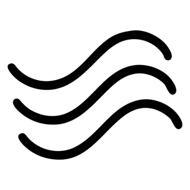 elemental symbol water stylized flowing curves sticker
