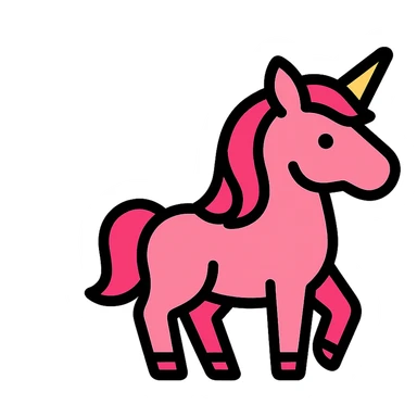A beautiful pinkish unicorn sticker