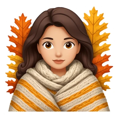Cozy Latina in blanket for fall sticker