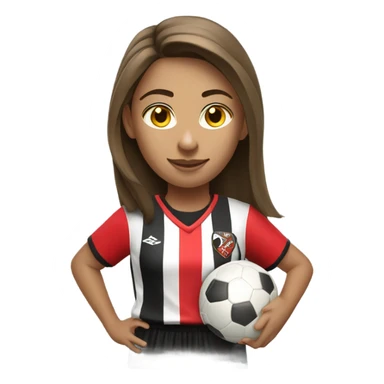 Girl soccer player with toros soccer uniform red and black  sticker