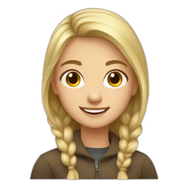 A Russian girl smiling sticker