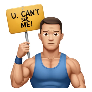 Jhon cena with sign u can see me sticker
