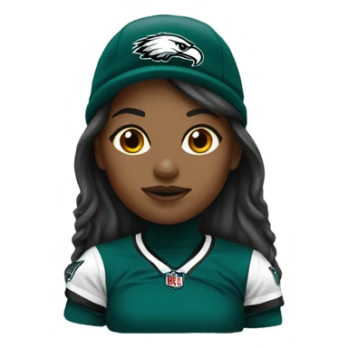 Eagles girl fan sticker