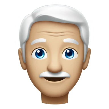 Old smiling man with blue eyes sticker