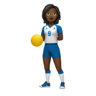 Volleyball player serving  sticker
