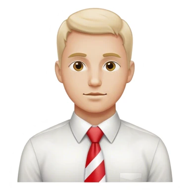 man in tie with polish flag sticker