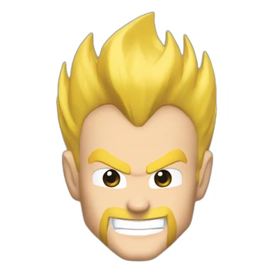 vegeta blond beard sticker