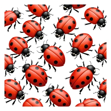 Cottagecore style ladybugs, no emoji faces, no emoji icons. 4k quailty, clean smooth lines sticker