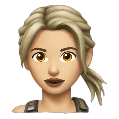 lara croft realist sticker