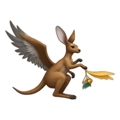 kangaroo with eagle wings ridden by george washington sticker