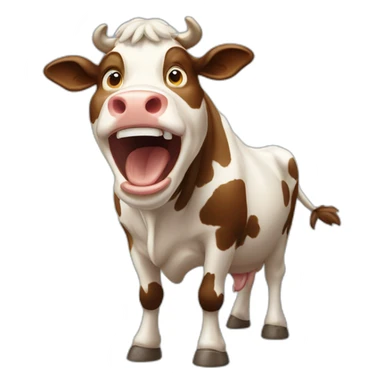 Shouting cow sticker