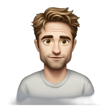 robert-pattinson cartoon wearing shirt sticker