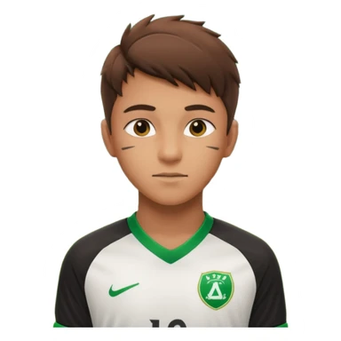 19–20 year old soccer player on field, focused look, stadium lights, cinematic, realistic ⚽ sticker