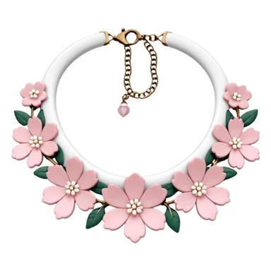 Lolita Sakura flower collar necklace sticker