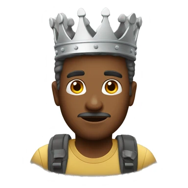 a man who goes hiking with a crown on his head sticker