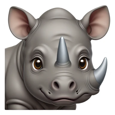 cinematic-noble-baby rhinoceros-portrait-emoji,-poised-and-regal,-with-a-massive,-powerful-build-and-a-thick,-deep-set-soulful-piercing-eyes,-simplified-yet-sharp-and-sophisticated-features,-highly-detailed, large eyes sticker