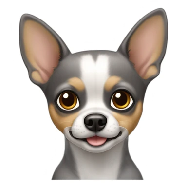 Chien de te chihuaha gris très  foncé sticker