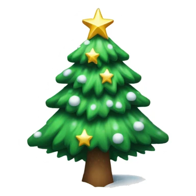 christmas tree with snow with star at top sticker