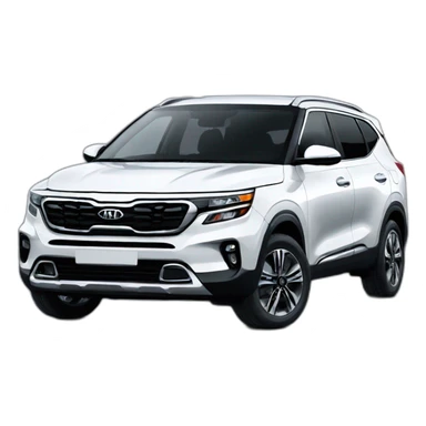 White Kia seltos sticker