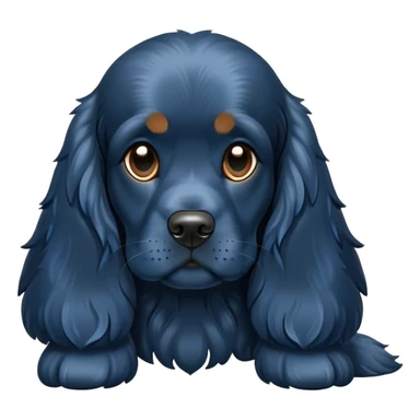 black and blue cocker sticker