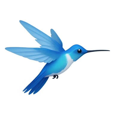 hummingbirds minimalism style color blue and white sticker
