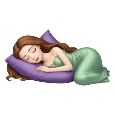 sleeping beauty white girl with a silk pillow sticker