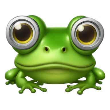 frog wearing glasses sticker