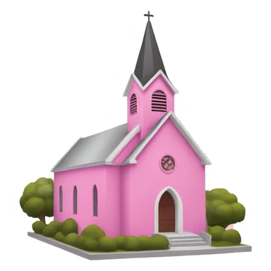Pink church  sticker