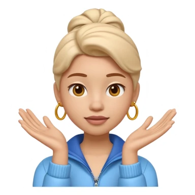 A 3D emoji with a Disney style that the depicts a person who is learning to become a fashionista as her highchool extended profile. She is young in a highschool age. sticker