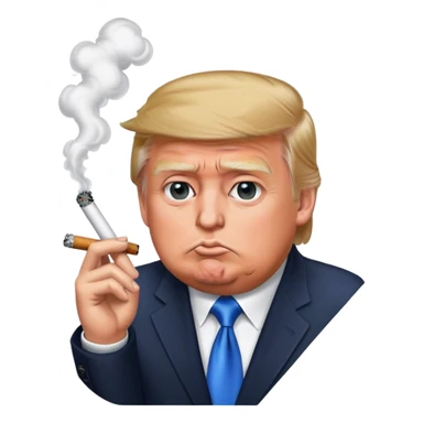 trump smoking sticker