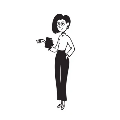 Tall slender woman with elongated arms and legs, sharp angular facial features with high cheekbones and defined jawline sticker