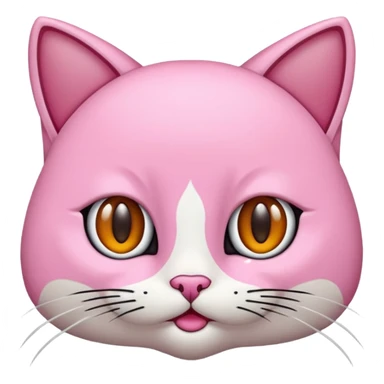 Pembe bir kedi kuyruğu İnce sticker