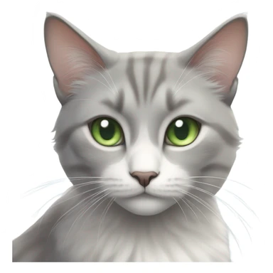 Grey female cat and white female cat sticker