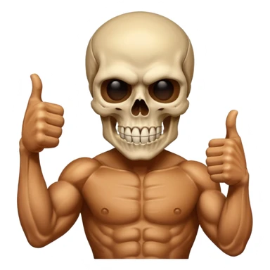 Skull punisher giving thumbs up sticker