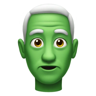 Green human very evil sticker