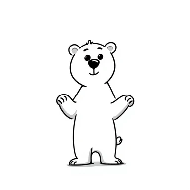 Polar bear sticker