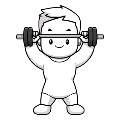 Person exercising with weights at the gym sticker