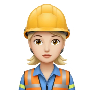woman wearing safety helmets sticker