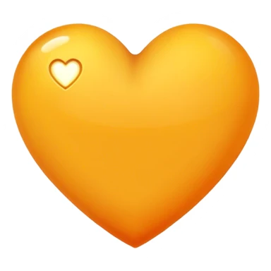 Orangish yellow heart  sticker