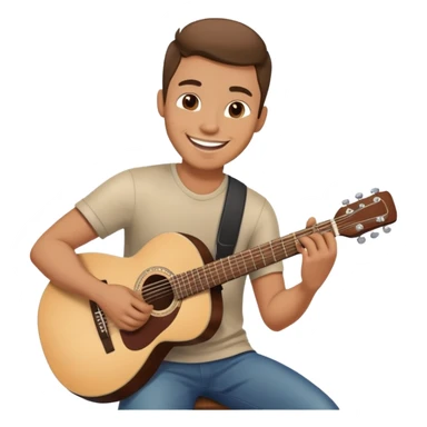 Happy Rock Pop Music Male Musician in his 30s dressed with trendy style sticker