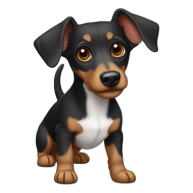 Terrier-dachshund-mix-dark sticker