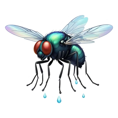 A fly in the shower  sticker