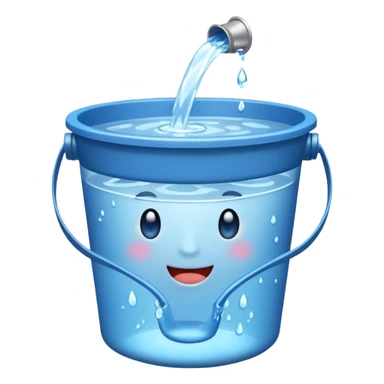 Chucked bucker of water sticker