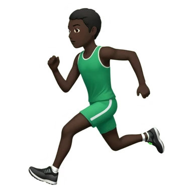 corriendo muñeco negro ampelmanchen pero sin  el verde y sin rostro solo negro sticker