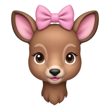 Cute Doe with a pink bow sticker